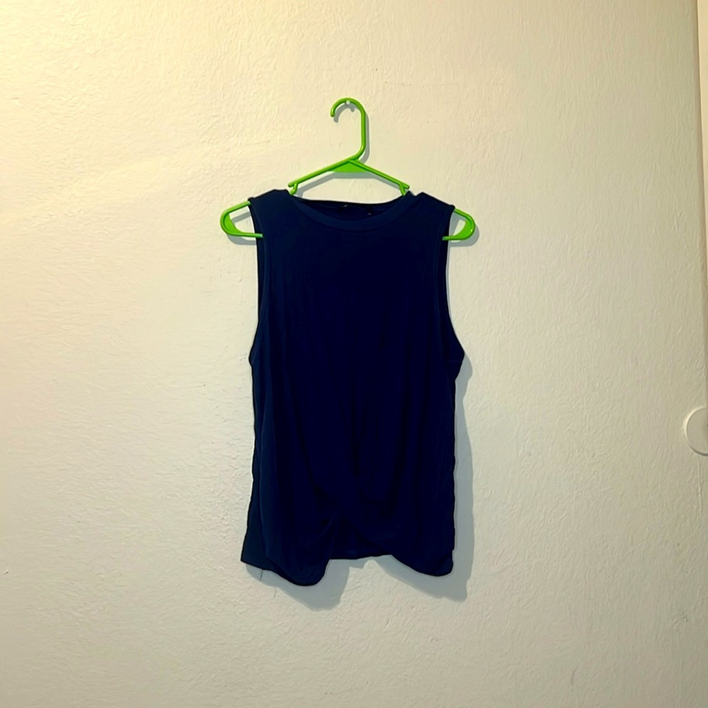 Dark blue sleeve less top